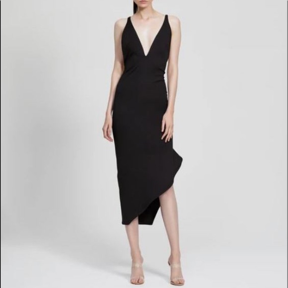 NWT Lexi Zina structured Black scuba MIDI Dress 6 - Picture 1 of 4